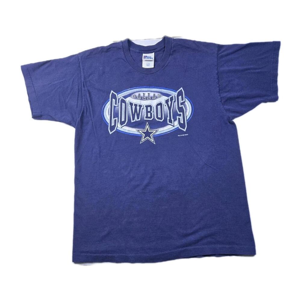 Vtg 1997 Pro Player - Dallas Cowboys Single Stitch Graphic T-Shirt - Mens L